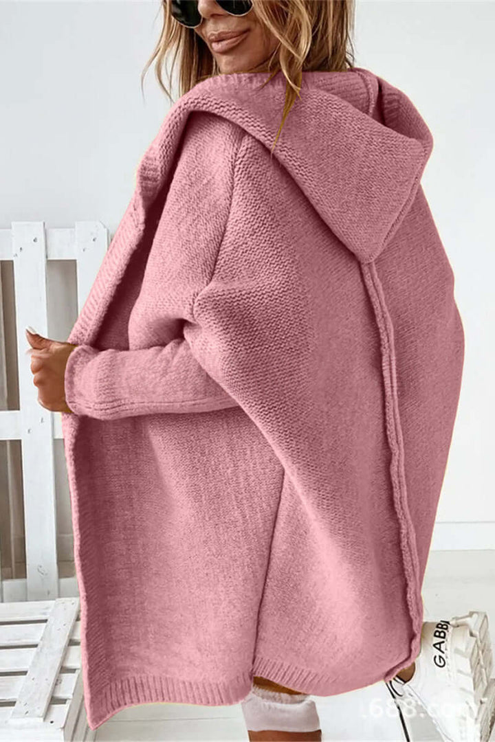 Women's Knitted Hooded Coat