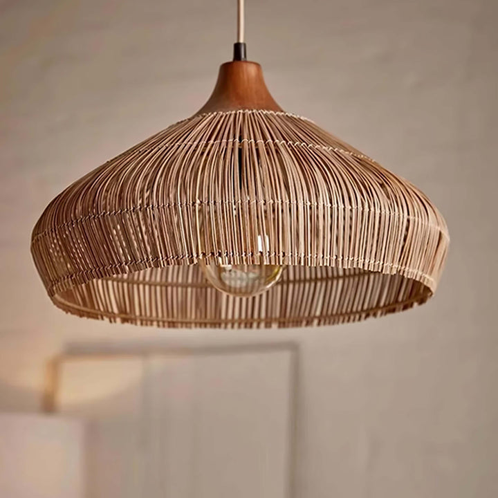 Handwoven Wicker Rattan Pendant Light