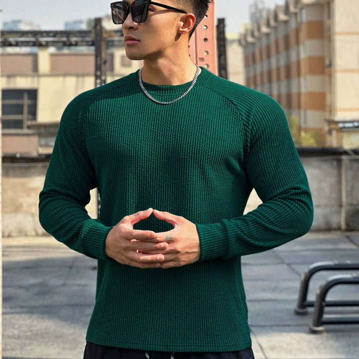 Men's Slim Fit Ribbed Knit Sweater