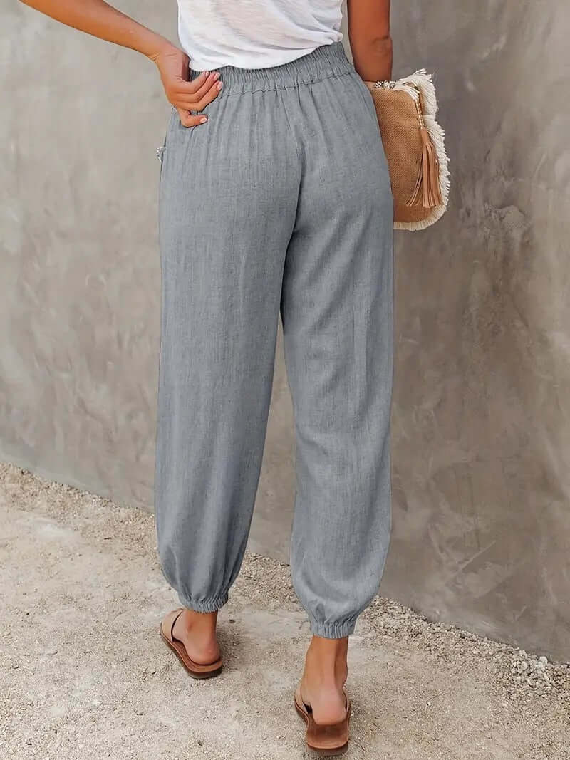 Women's Relaxed Fit Elastic Waist Pants