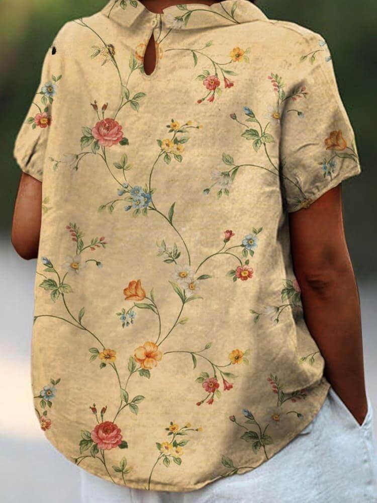 Women's Retro Floral Shirt
