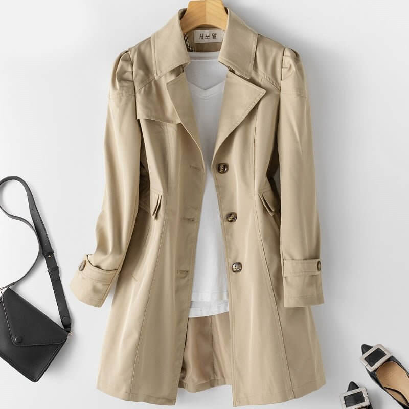 Women's Single-Breasted Trench Coat