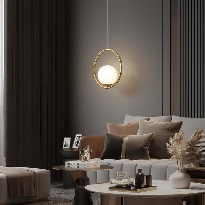 Modern Pendant Lamp with Metal & Glass