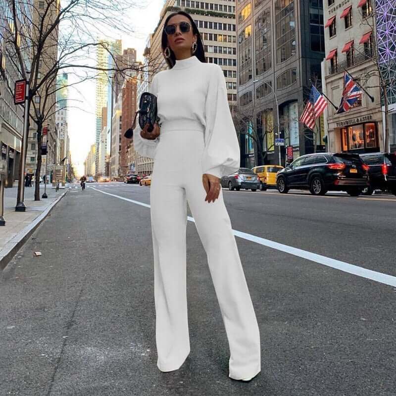 Slim Fit Long Sleeve Jumpsuit