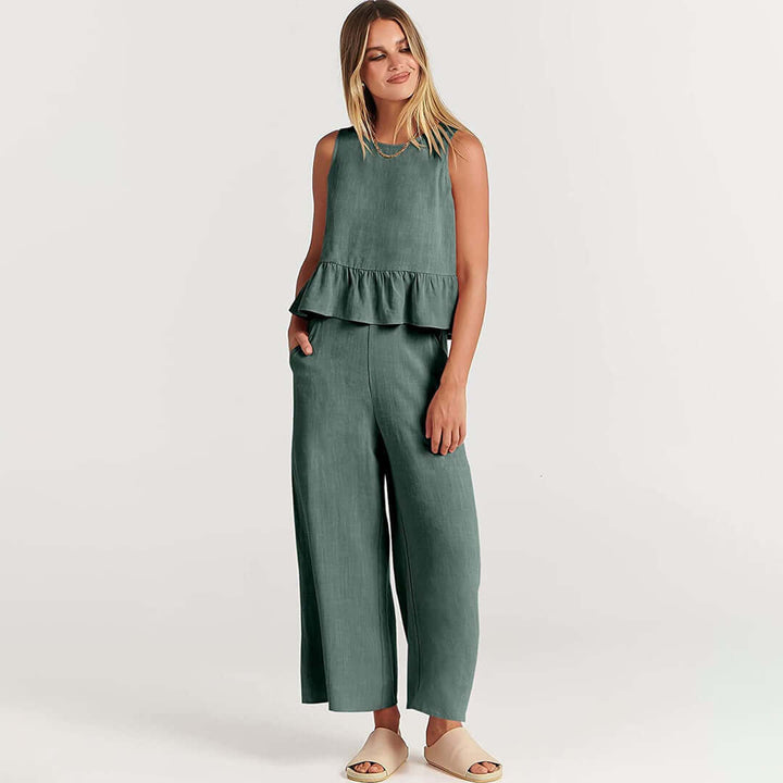 Sky Blue 2-Piece Casual Set