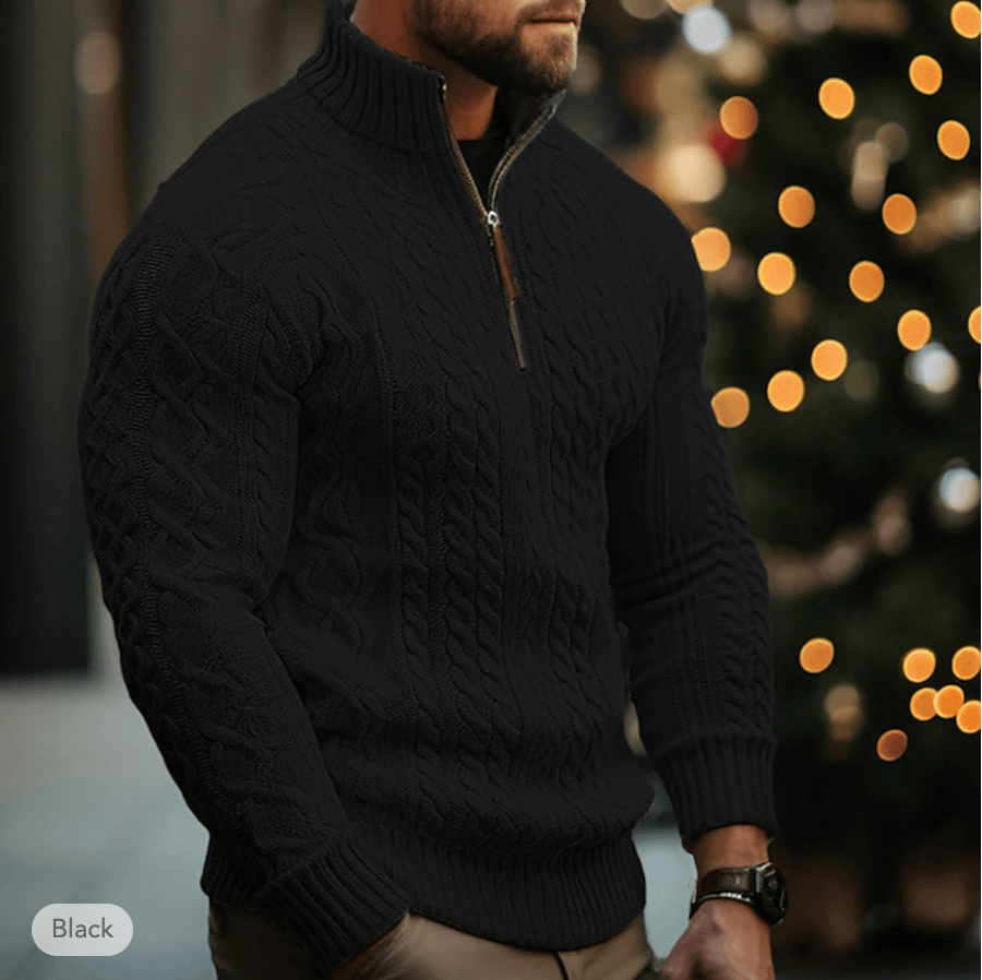 Men's Cotton Blend Zip Pullover