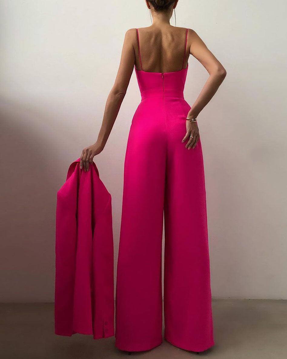 Women's Elegant High-Waist Jumpsuit