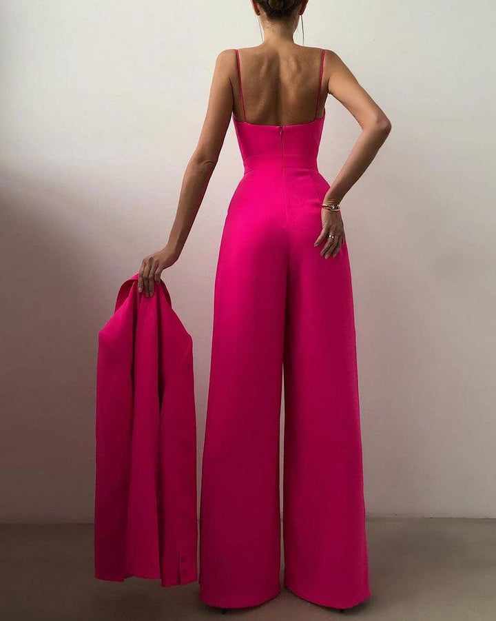 Women's Elegant High-Waist Jumpsuit