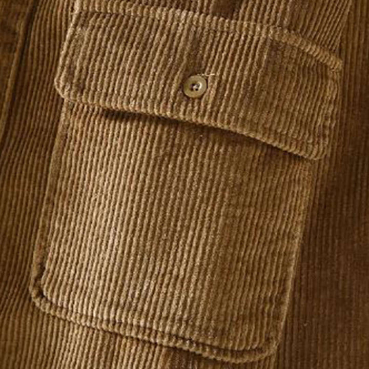 Men's corduroy sherpa-lined jacket