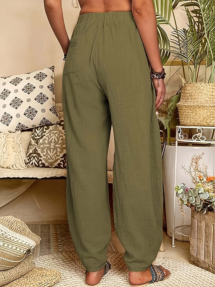Women's Relaxed Fit Trousers with Pockets