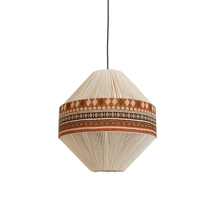 Woven Pendant Lamp with Fringes
