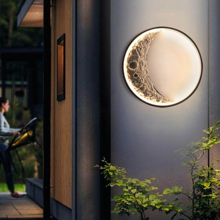 Modern Moon Shape LED Outdoor Wall Light