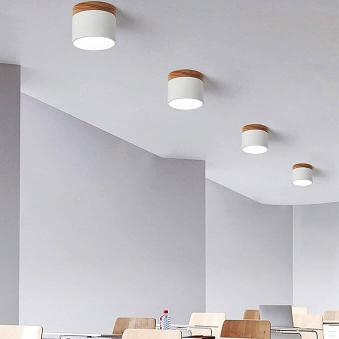 Modern Cylinder LED Ceiling Light for Hallways