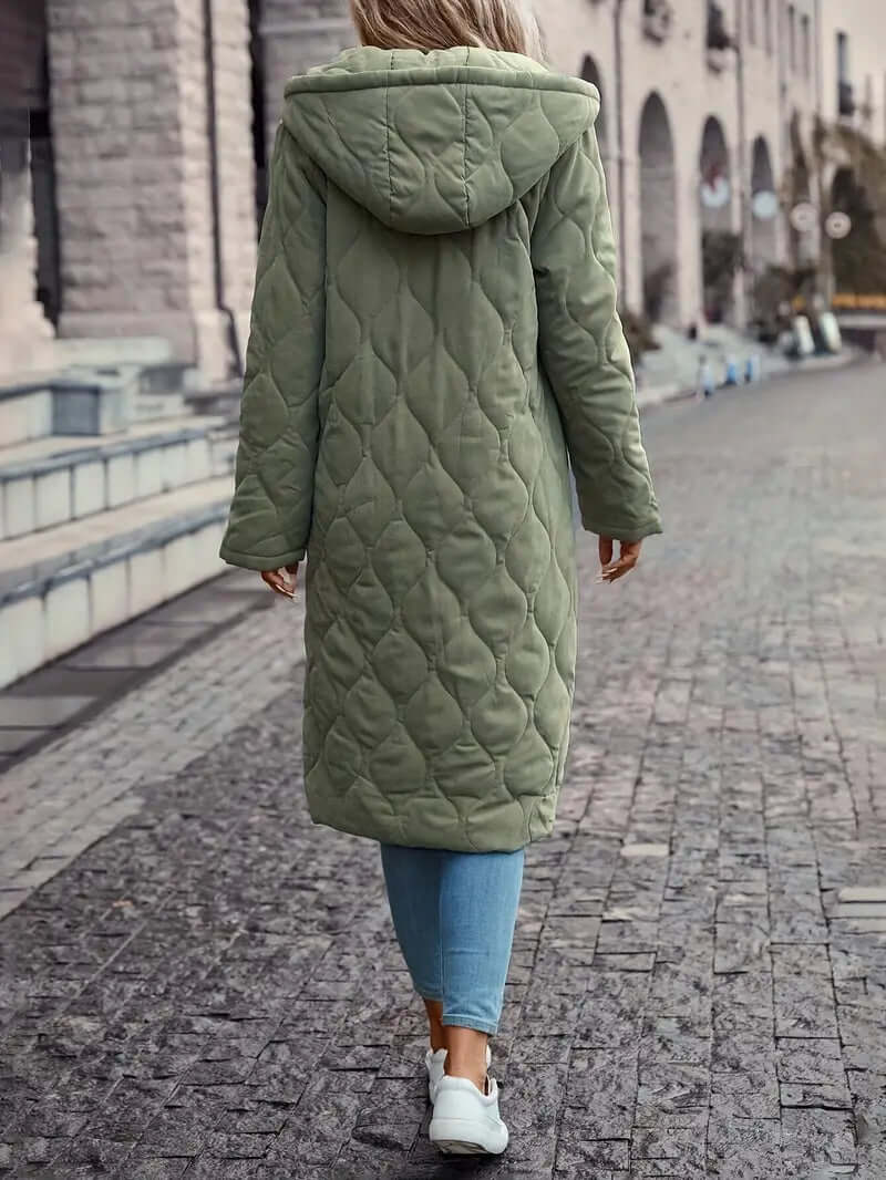 Women's Quilted Down Coat with Hood