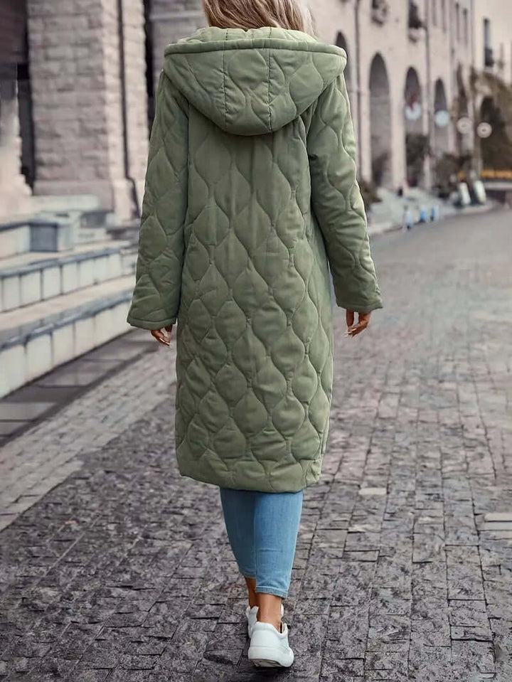 Women's Quilted Down Coat with Hood