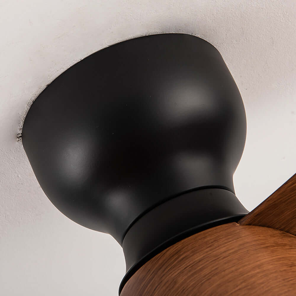 Modern Wooden Ceiling Fan with LED Light