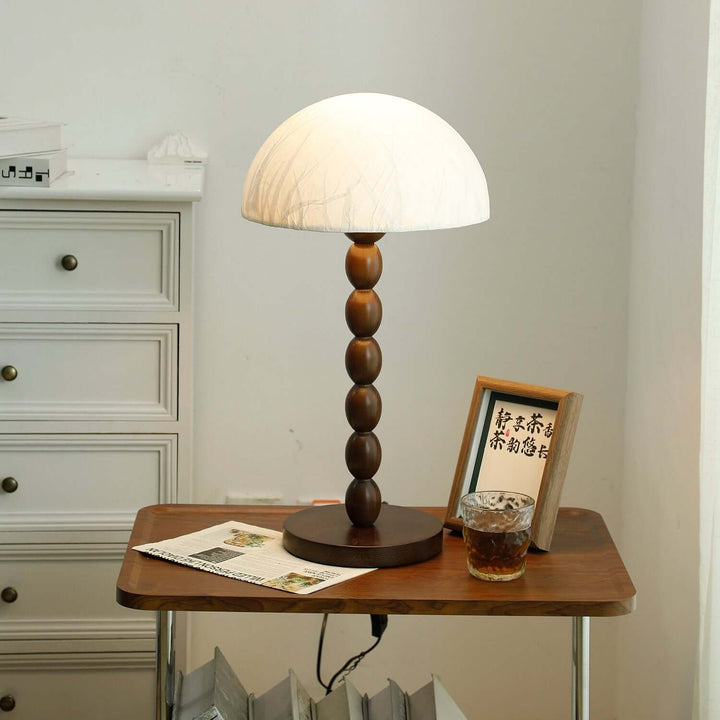 Wooden Table Lamp with Rice Paper Shade 30cm