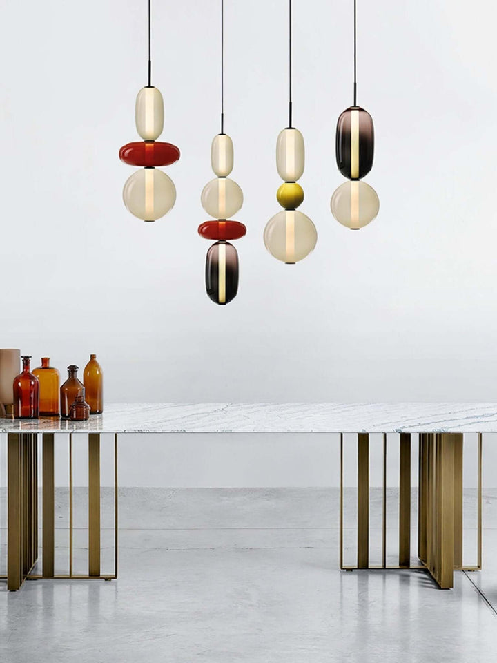 Colorful Glass Pendant Light - Modern Hanging Lamp
