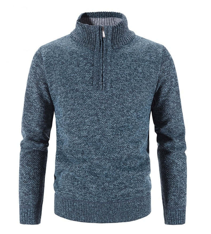 Men's Slim Fit Knitted Half-Zip Pullover