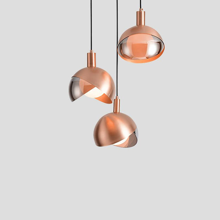 Adjustable Metal Pendant Light with Glass Shade