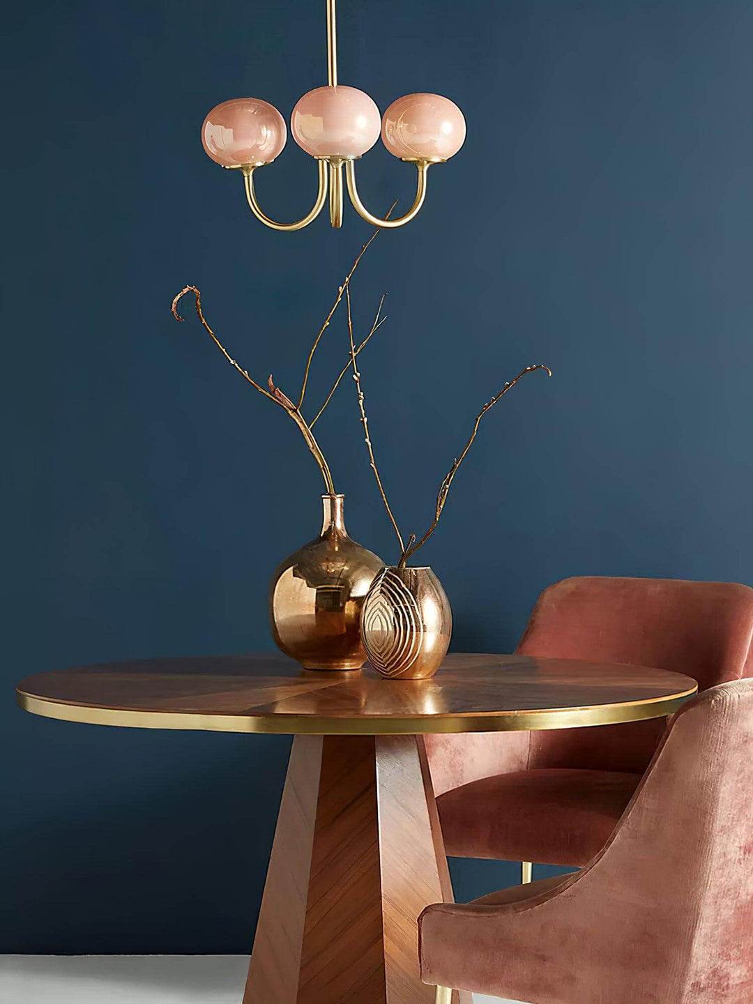 Pink Glass Ceiling Light Fixture Modern Chandelier