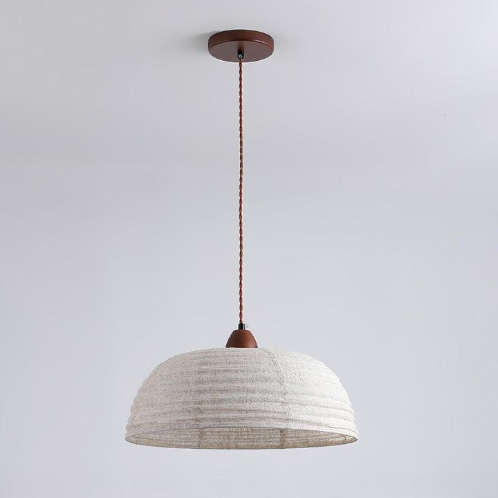 Wood & Fabric Pendant Lamp