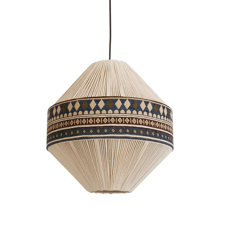 Woven Pendant Lamp with Fringes