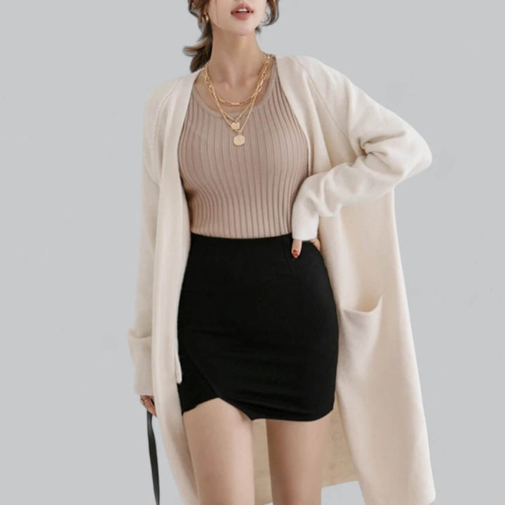 Women's Cashmere Blend Knitted Oversized Cardigan