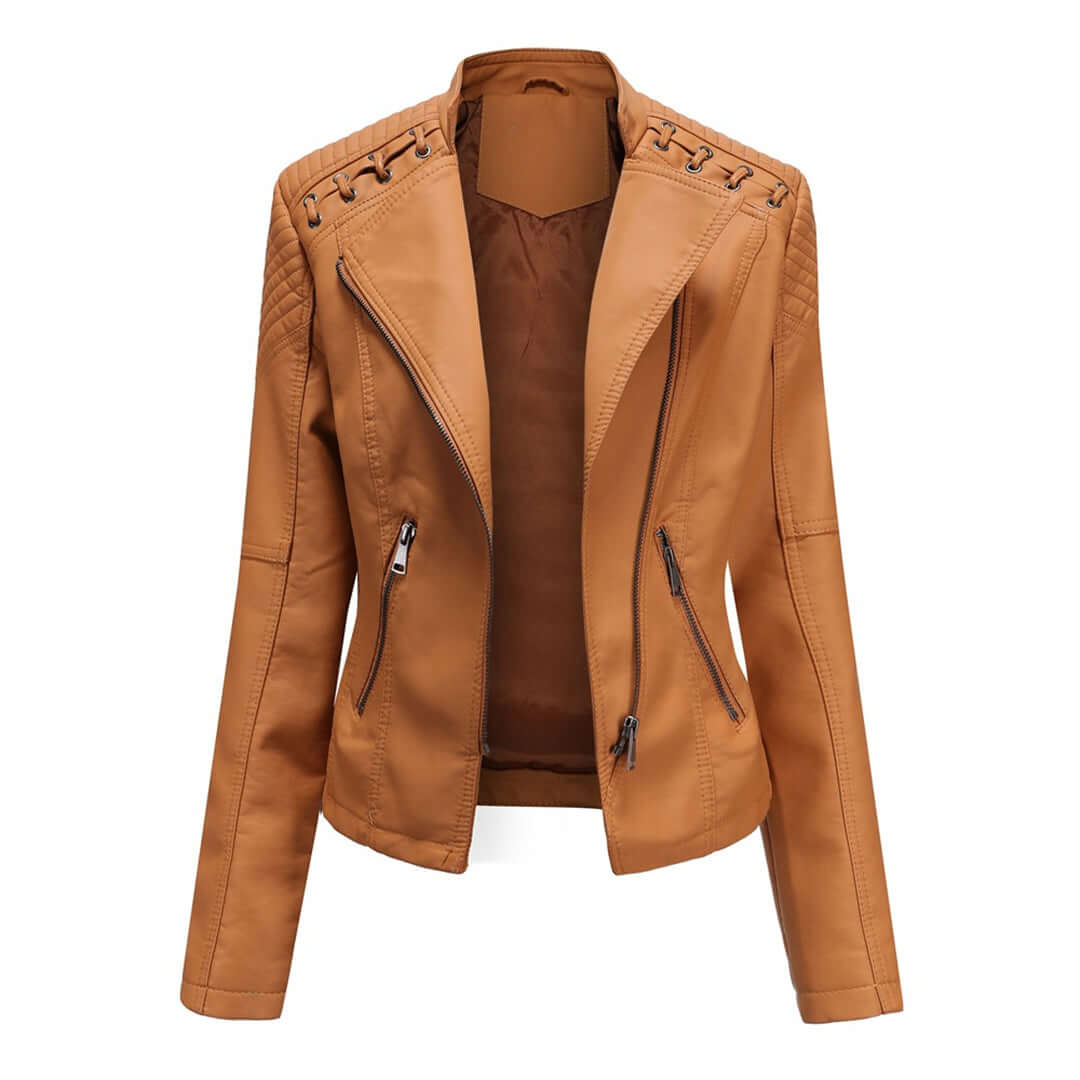 Women's Faux Leather Biker Jacket