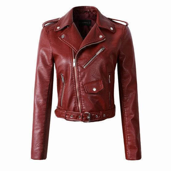 Women's Faux Leather Biker Jacket