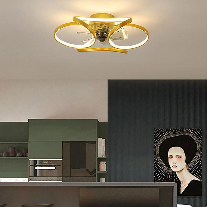 Modern Ceiling Fan Light with Remote
