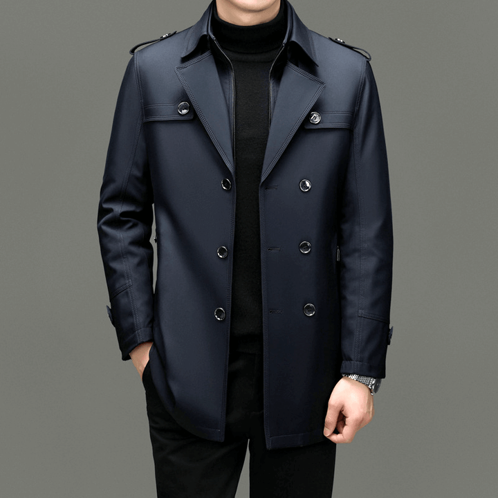 Men's Double-Breasted Trench Coat