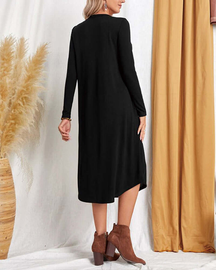 Women's Cozy Long-Sleeve Winter Dress