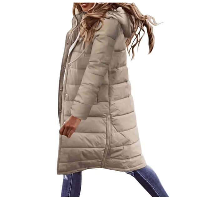 Women's Padded Winter Coat with Hood