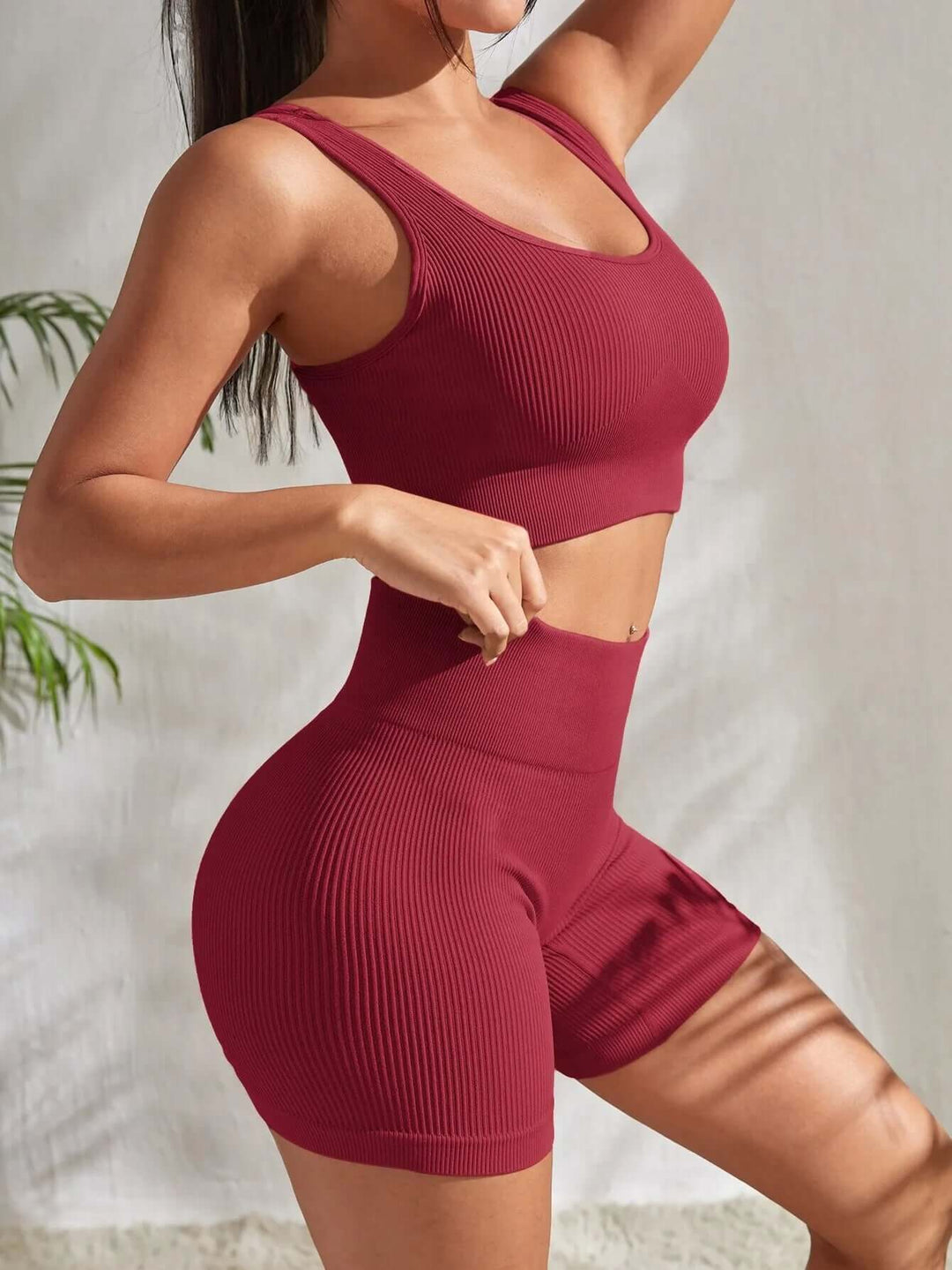 Women's Ribbed Yoga Set