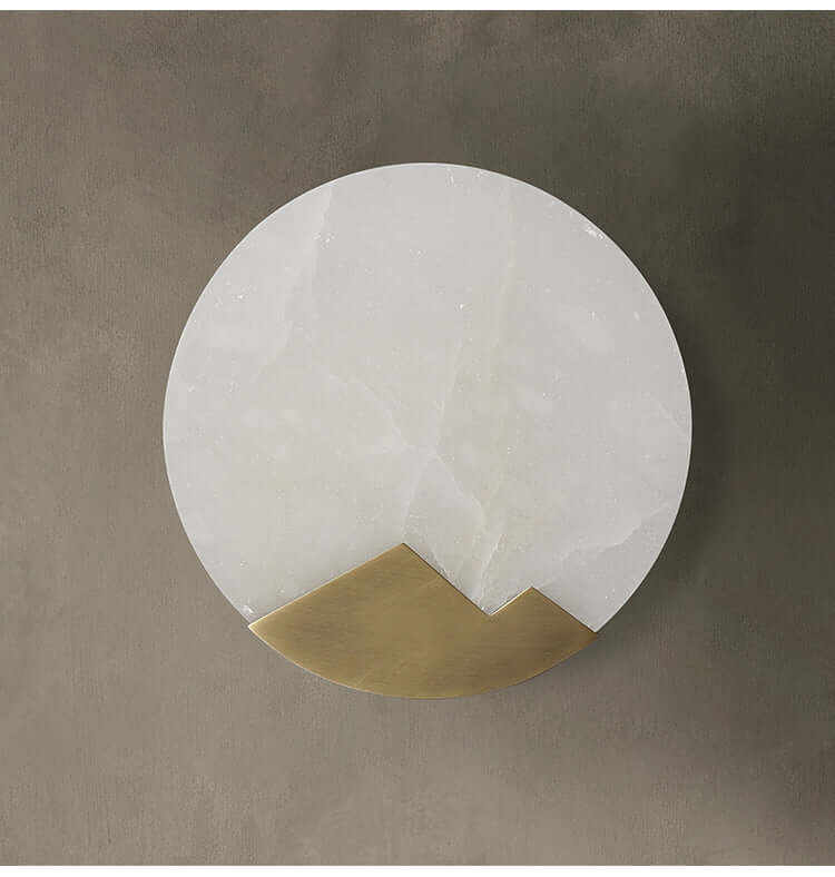Elegant Marble Wall Light with Brass Accents