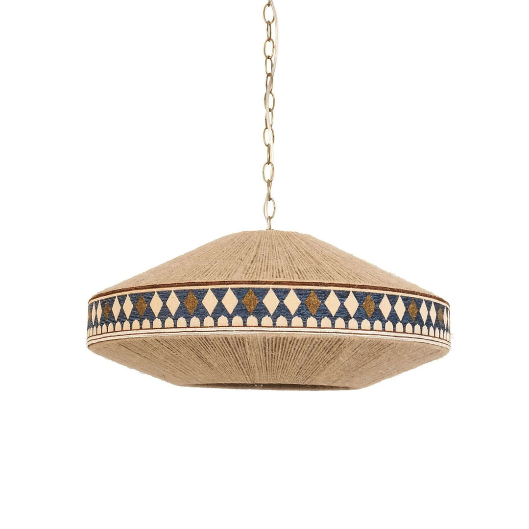 Woven Pendant Lamp with Fringes