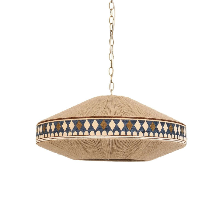 Woven Pendant Lamp with Fringes