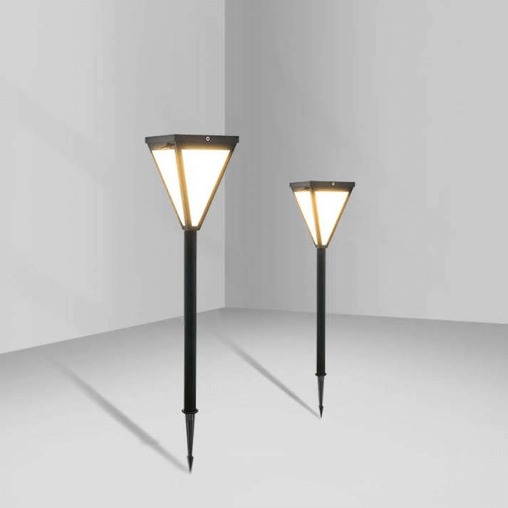 Modern Solar LED Outdoor Lamp - Black