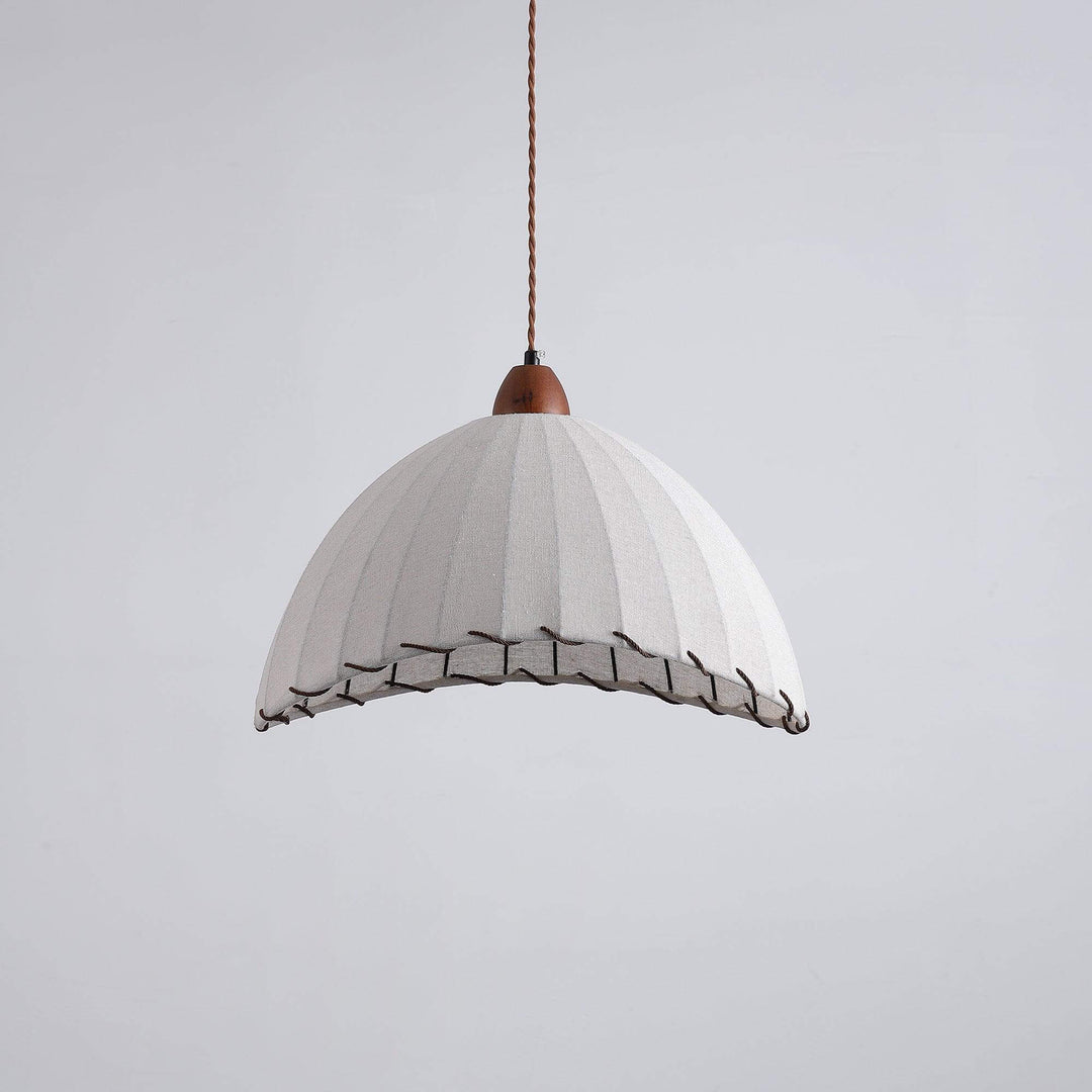 Wood & Fabric Pendant Lamp