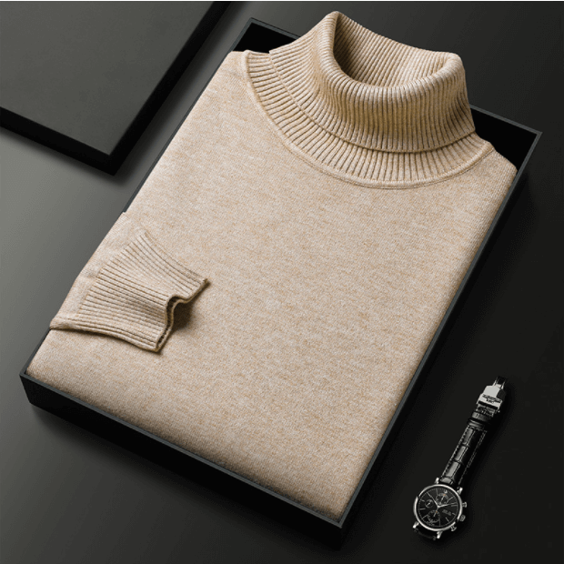Men's Slim Fit Turtleneck Knitted Jumper
