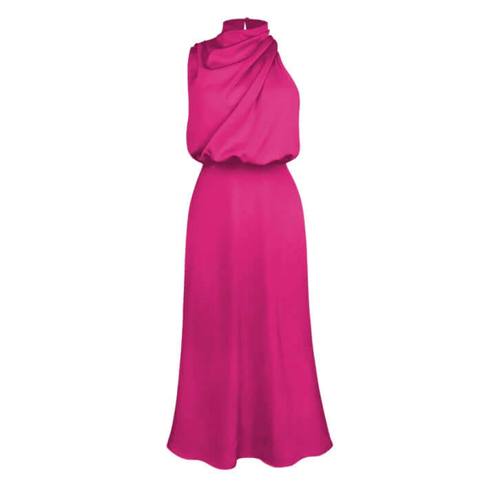 Satin Maxi Dress - Elegant Evening Gown