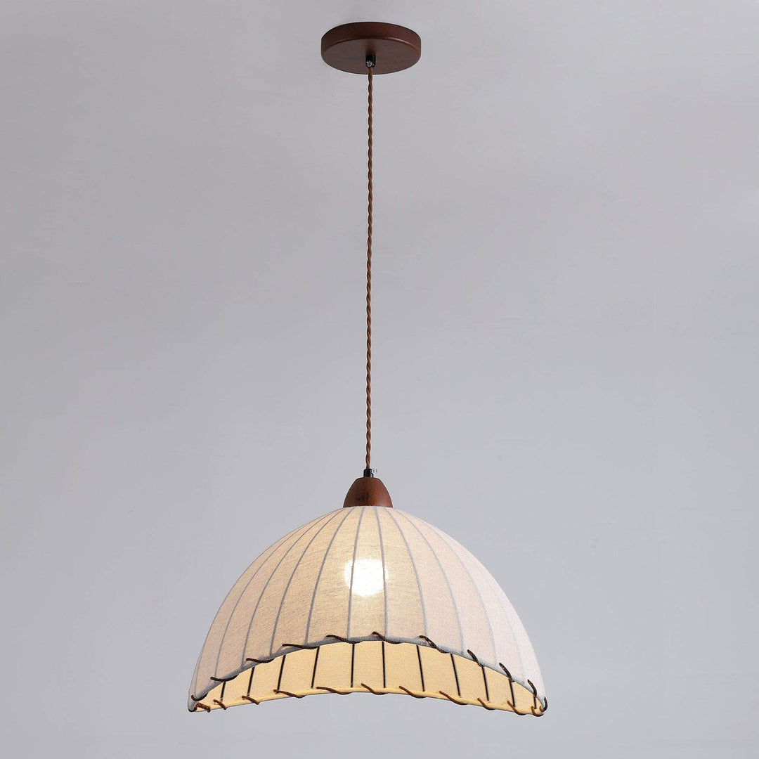 Wood & Fabric Pendant Lamp
