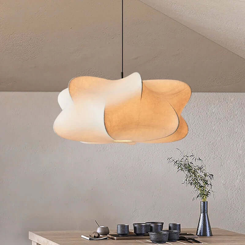 Silk Hanging Lamp, Pendant Light Fixture