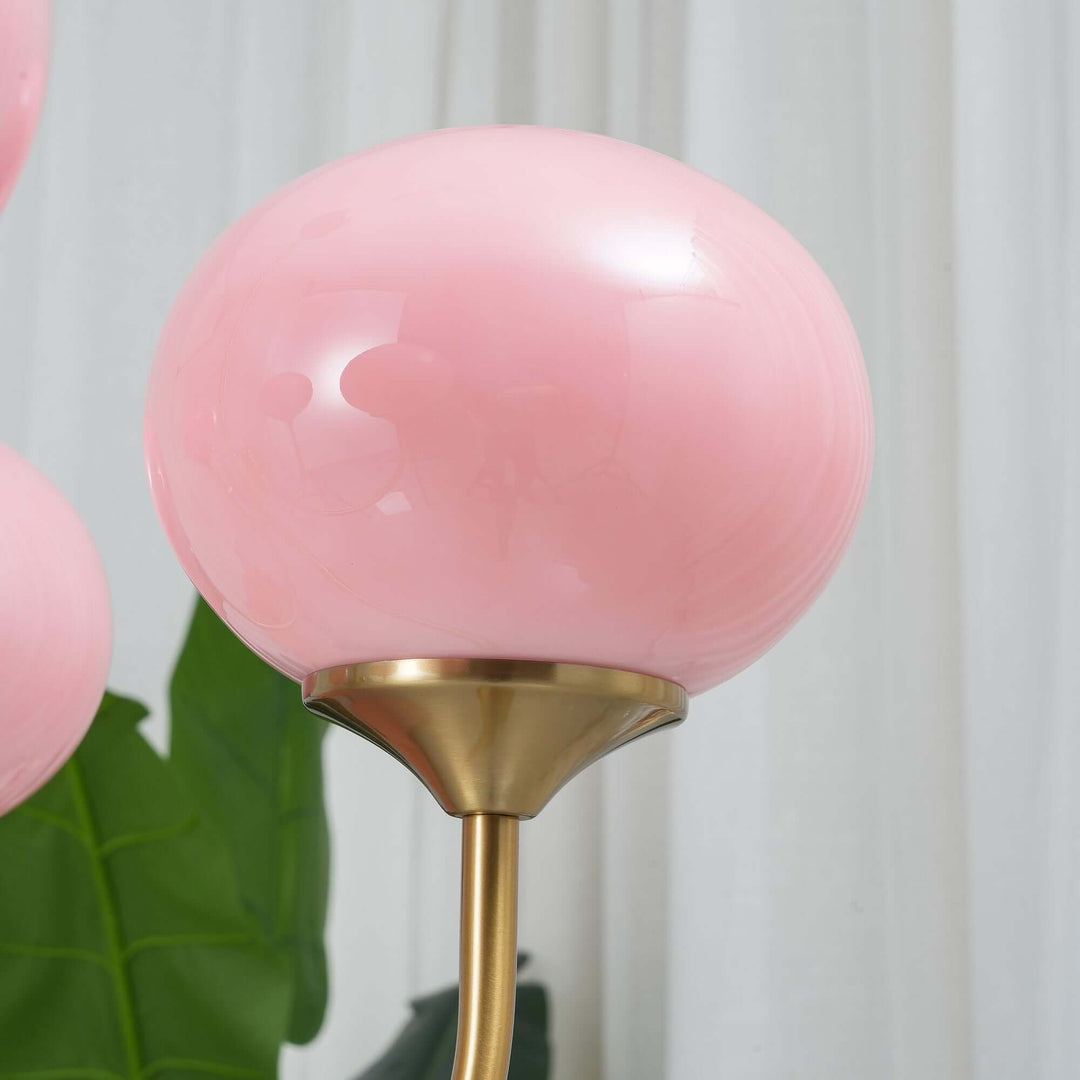 Pink Glass Ceiling Light Fixture Modern Chandelier