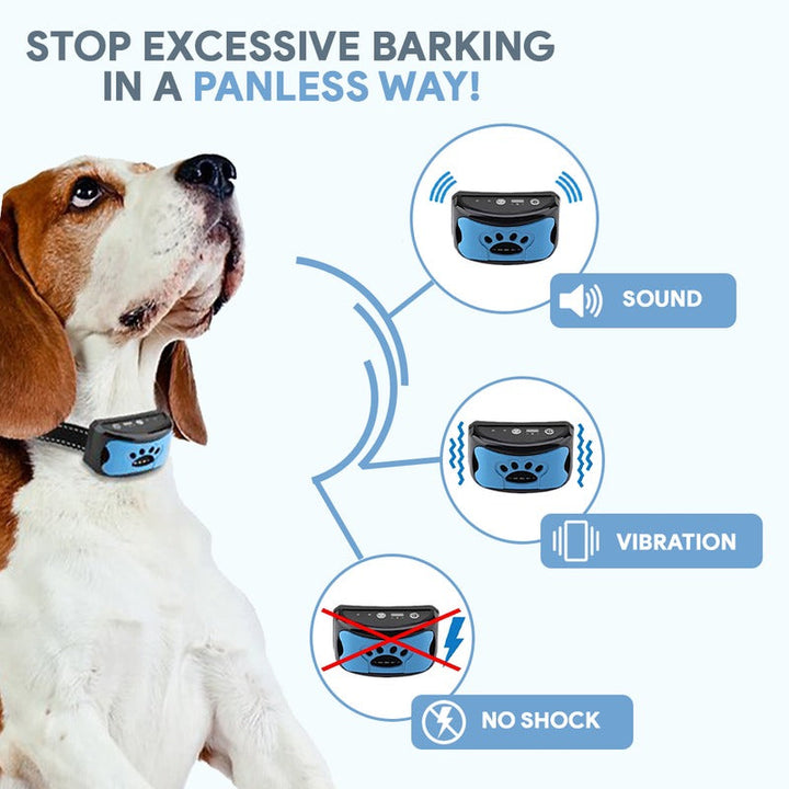 Achieve a quiet home with this gentle anti-bark dog collar. Effective pet behavior training accessory.