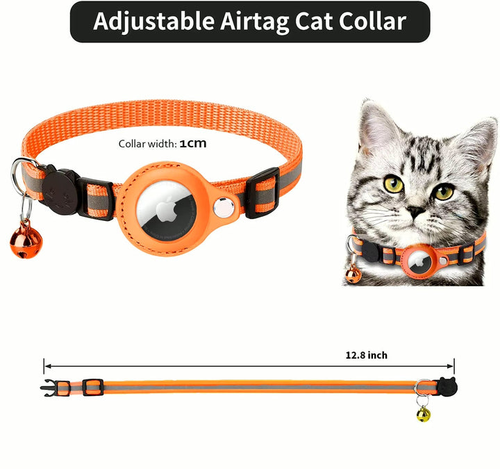 Cat GPS Tracker Collar - Quick Release & Reflective Design