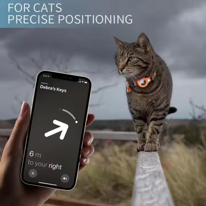 Cat GPS Tracker Collar - Quick Release & Reflective Design