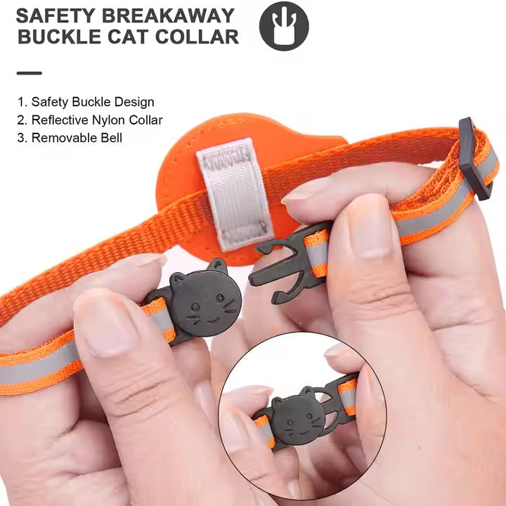 Cat GPS Tracker Collar - Quick Release & Reflective Design