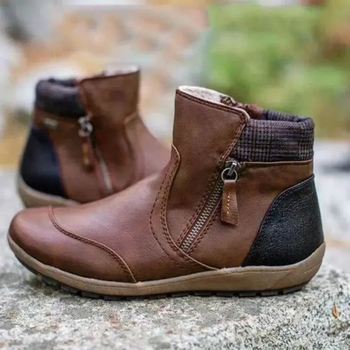 Women's orthopedic waterproof boots for all-weather comfort & arch support.